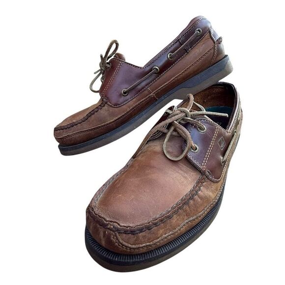 Sperry Men's Brown Leather Boat Shoes Size 12M Casual Moc Toe - Picture 11 of 11